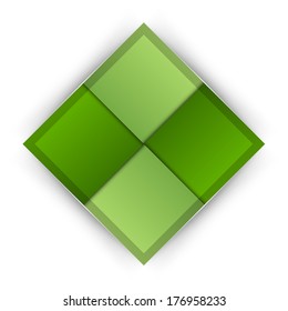 Modern business layout. Green vector template. Version without sample text.