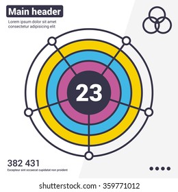 Modern business layout with shapes on background. infographic. Vector template.