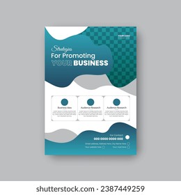 Modern business leaflet design layout.