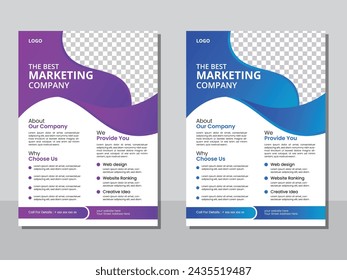 Modern business leaflet template design .
