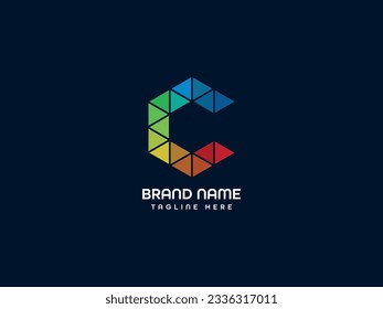 modern business letter logo design 