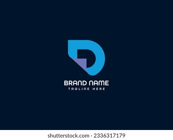 modern business letter logo design