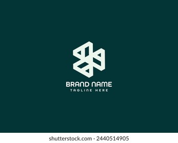 modern business letter logo design