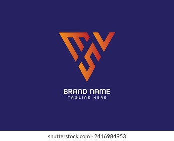 modern business letter logo desing