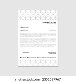 modern business letterhead in abstract design