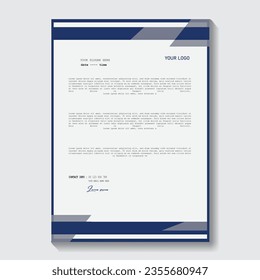 modern business letterhead in abstract design,