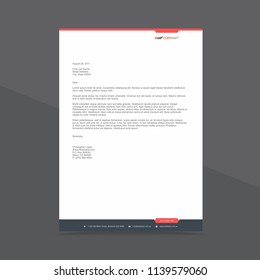 Modern Business Letterhead Design Template 