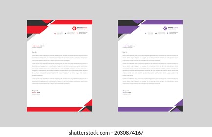 Modern business letterhead design template