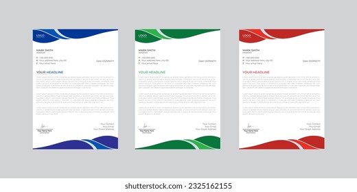 Modern Business Letterhead Design Template