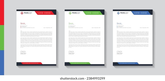 Modern Business Letterhead Design Template, Abtract Letterhead Design, Letterhead Template, Vector Business Letter