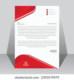 Modern business letterhead design template.