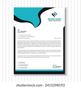 Modern Business Letterhead Design Template
