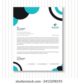 Modern Business Letterhead Design Template
