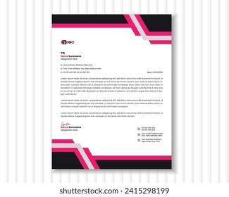 Modern Business Letterhead Design Template
