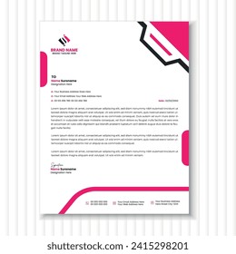 Modern Business Letterhead Design Template
