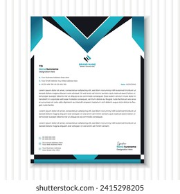 Modern Business Letterhead Design Template
