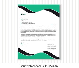 Modern Business Letterhead Design Template
