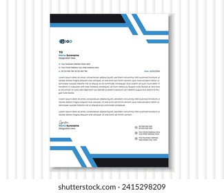 Modern Business Letterhead Design Template
