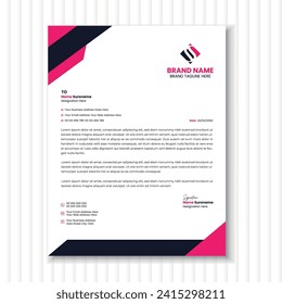 Modern Business Letterhead Design Template
