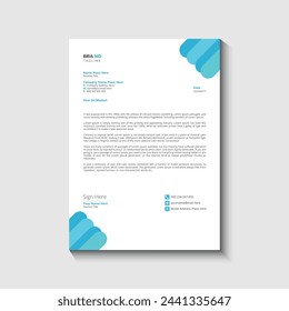Modern and business letterhead design template