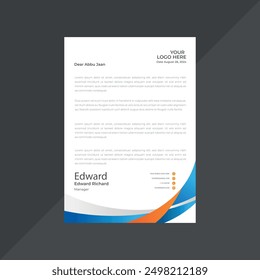 Modern and business letterhead design template a4 letterhead design