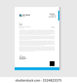 Modern business letterhead design template
