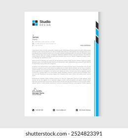 Modern business letterhead design template