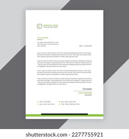 Modern business letterhead design vector template