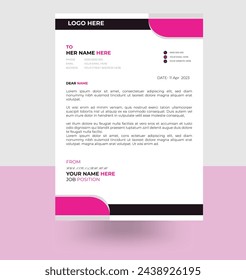 Modern Business Letterhead Simple clean Template Design