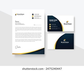 modern business letterhead template business card, letterhead template vector format