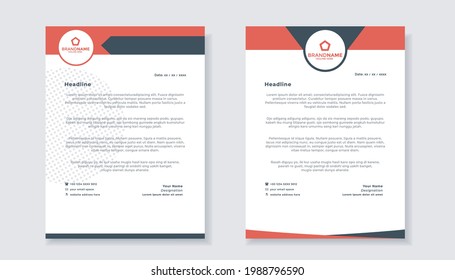  modern business letterhead template design 