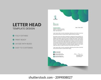 Modern business letterhead template design. creative letterhead design