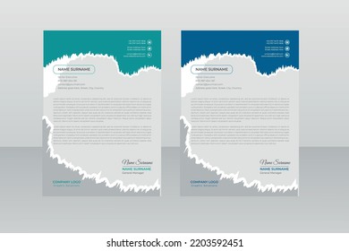 Modern Business Letterhead Template Design