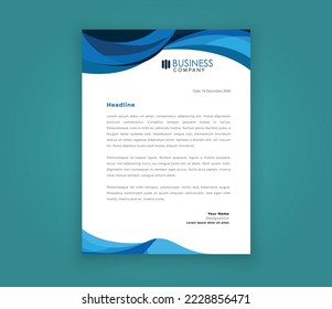 Modern business letterhead template design 
