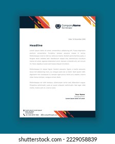 Modern business letterhead template design