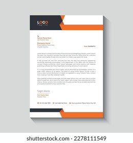 Modern business letterhead template design