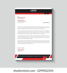 Modern business letterhead template design