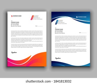 Modern Business Letterhead Template Vector Format