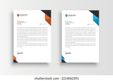 modern business letterhead template vector