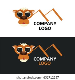 Modern business logo camel vector illustration