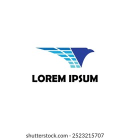 Conceito de logotipo de negócios moderno, ícone da cabeça do pássaro da águia, ilustração vetorial