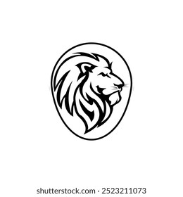 Modern business logo concept, lion head icon, vector illustration