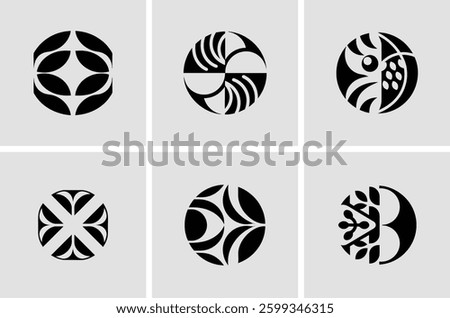 Modern business logo icon set in vector format, ideal for branding, corporate identity, and marketing. High-quality, scalable, and versatile designs for various business industries.