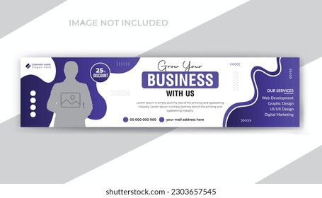 Modern business marketing agency social media timeline cover design or business conference web banner template