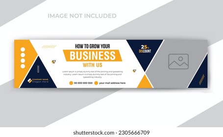 Modern business marketing agency social media linkedin cover design or business conference web banner template