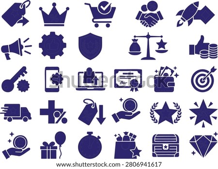 Modern business and marketing vector icon collection featuring success, strategy, leadership, e-commerce, teamwork, branding, finance, security, achievement, rewards, shopping, target, logistics, innovation, and digital business symbols. Ideal for corporate branding, startups, presentations, websites, mobile apps, dashboards, UI design, infographics, and marketing materials.

#BusinessIcons #Marketing #BusinessStrategy #Success #Leadership #Finance #Ecommerce #Teamwork #Achievement #Branding #Corporate #Startup #Target #Logistics #Innovation #DigitalBusiness #VectorIcons #AdobeStock #StockIllustration #GraphicDesign