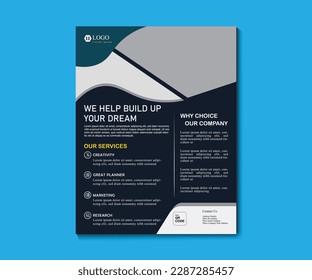 Modern business multipurpose flyer design vector template.