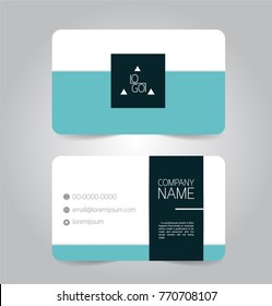 Modern business name card template design.