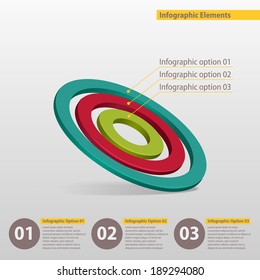 Modern business options banner, round infographics diagram