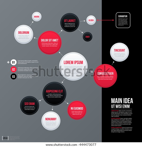 modern-business-organization-chart-template-red-stock-vector-royalty